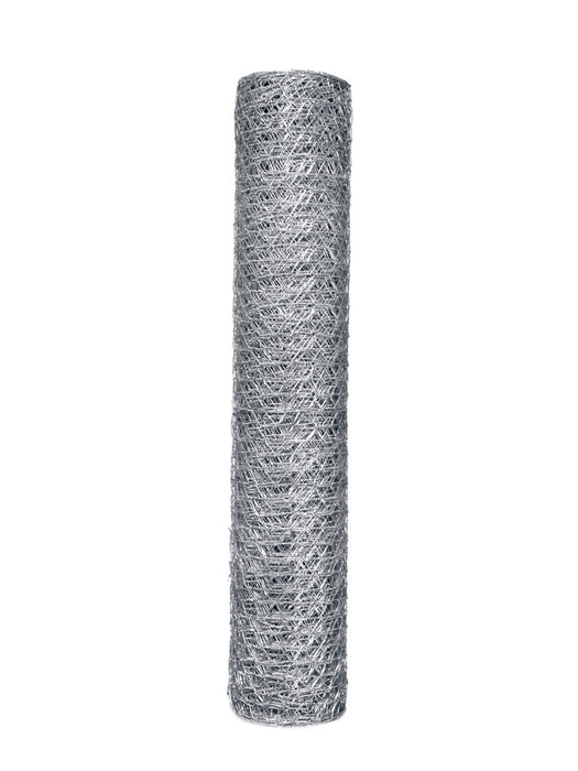 Garden Zone 20-gauge Galvanized Hex Netting-Silver, 24In X 50Ft X 1 in