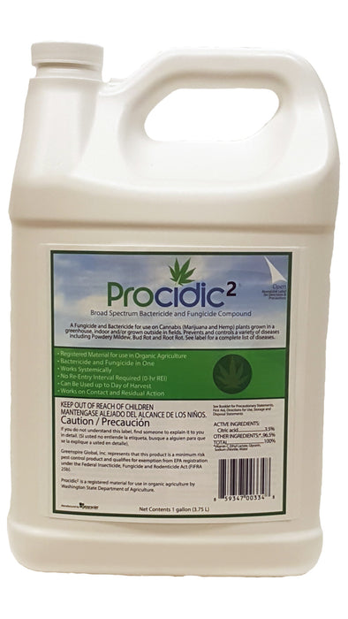 Procidic 2 Fungicide and Bactericide Compound Medical Cert Concentrate-128 oz