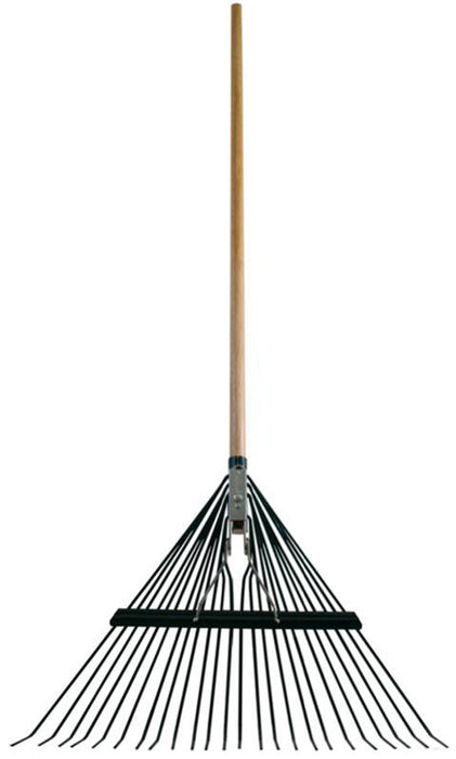 Flexrake Spring Action Leaf Rake-48In Wood Handle, 22In Metal Head