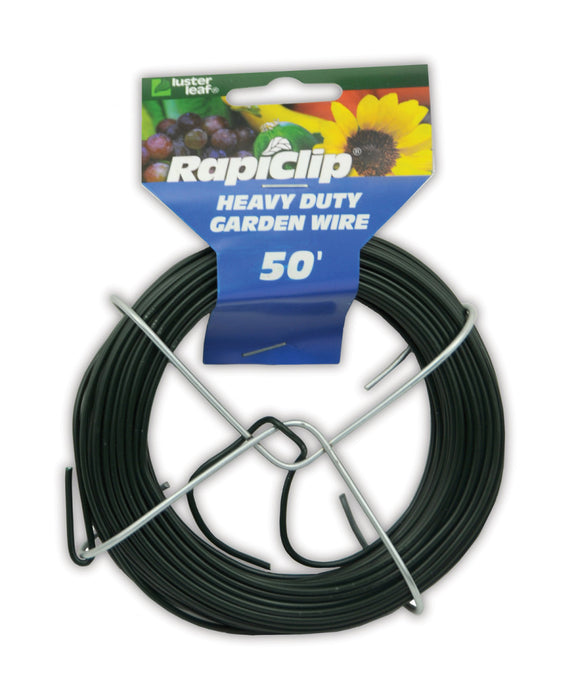 Luster Leaf Rapiclip Heavy Duty Garden Wire-Green, 50 ft