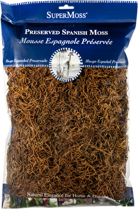 Supermoss Spanish Moss Preserved-Coffee, 8 oz