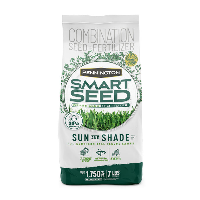 Pennington Smart Seed Sun and Shade Tall Fescue Grass Seed Mix for Southern Lawns-7 lb