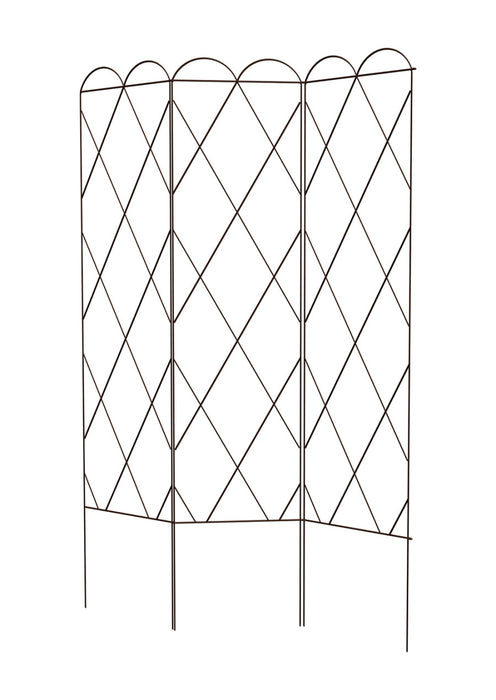 Panacea Trellis Expand 3 Panel Rustic-Brown, 60 in