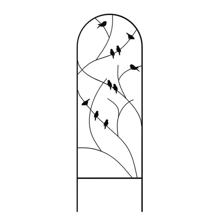 Panacea Perching Birds Arch Trellis-Black, 72 in