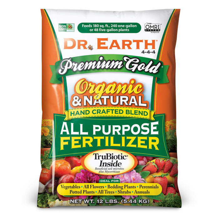 Dr. Earth Premium Gold All Purpose Fertilizer 4-4-4-12 lb