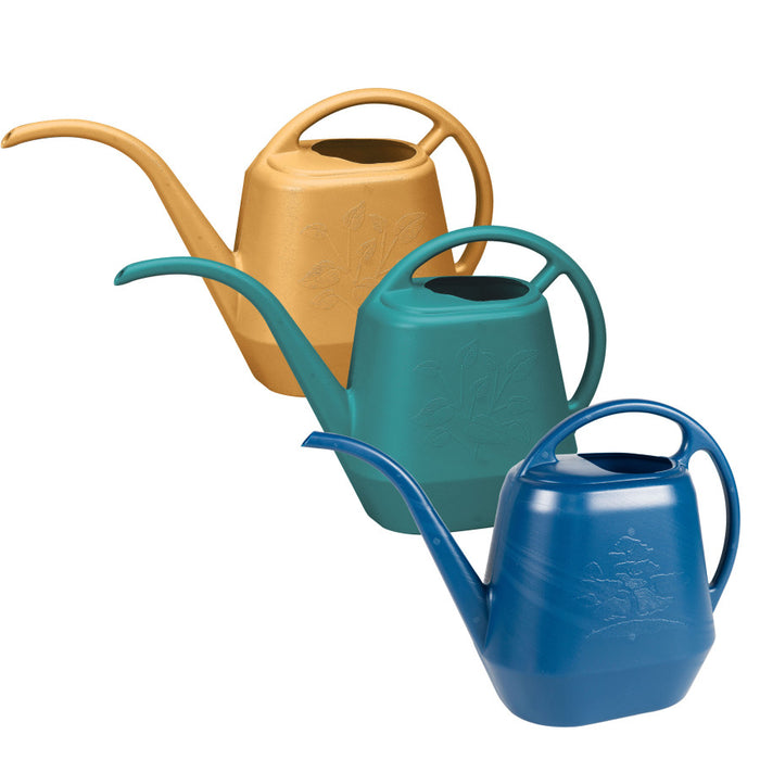 Bloem Aqua Rite Watering Can-Earthy Yellow/Bermuda Teal/Deep Sea, 56 oz