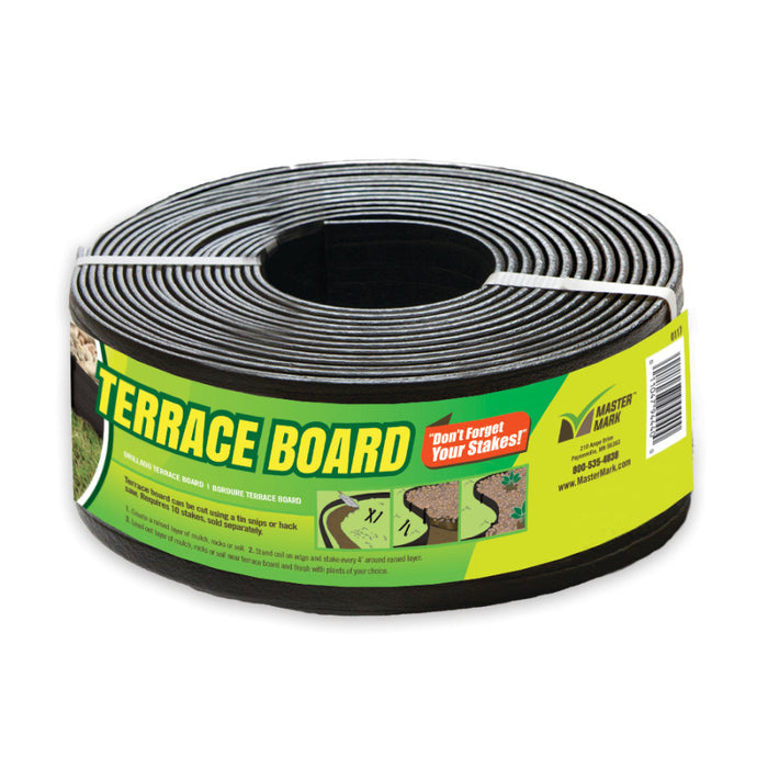 Master Mark Terrace Board Edging-Black, 5In X 40 in