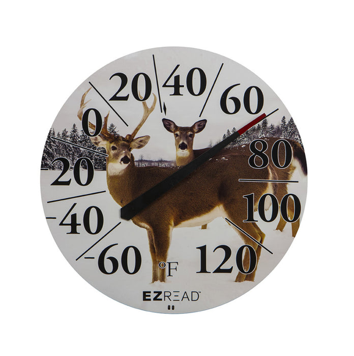 E-Z Read Dial Thermometer-with Deer, Multi, 12.5 in