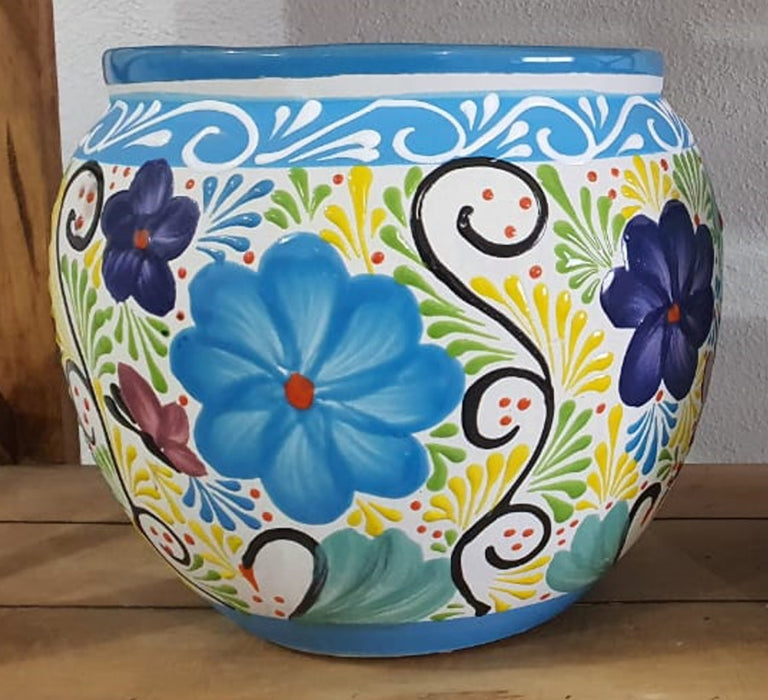 Talavera Bella Ovalo Pot-Light Blue, LG