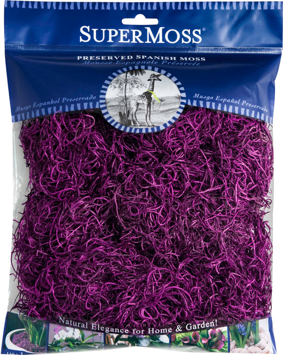 Supermoss Spanish Moss Preserved-Violet, 4 oz