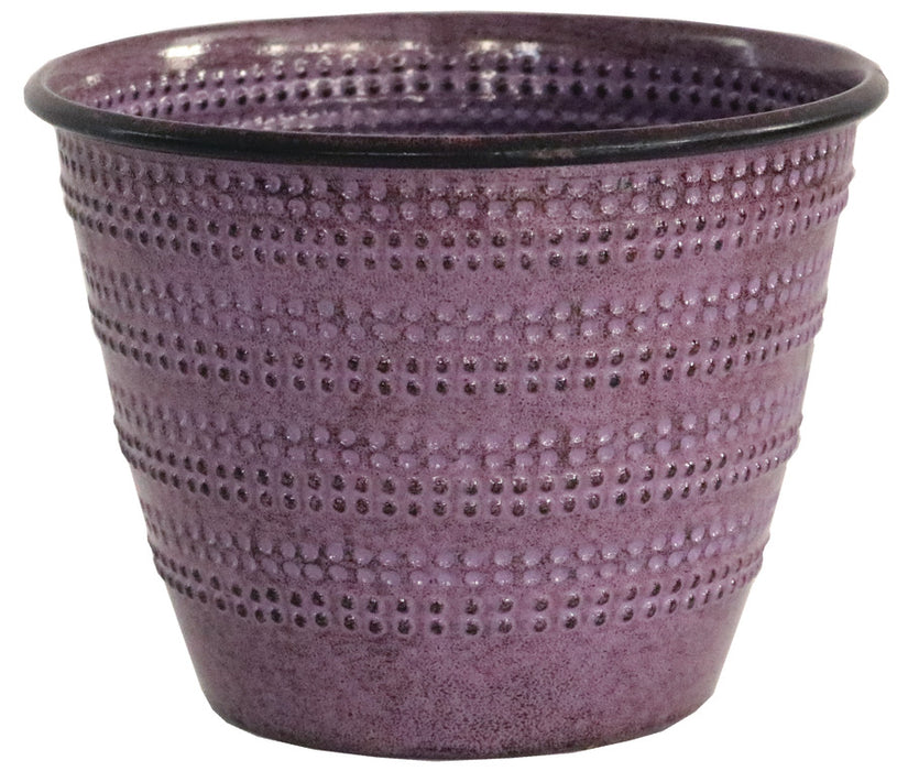 Robert Allen Cobblestone Planter-Plum, 6 in