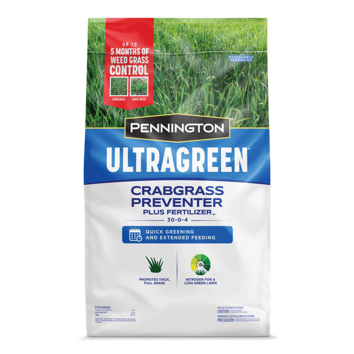 Pennington Ultragreen Fertilizer Crabgrass Preventer Plus 30-0-4-15M 12.5 lb